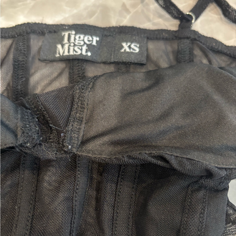 Tiger Mist Elegant Black Mesh Bralette - Picture 3 of 7